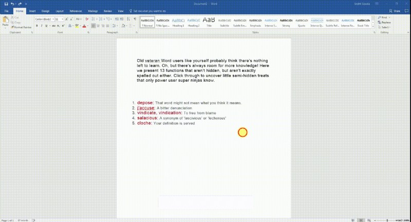 13 เคล็ดลับ Microsoft Word ที่ซ่อนอยู่เปิดเผย