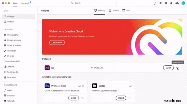 Cách xóa Adobe Creative Cloud khỏi máy Mac