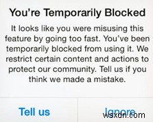 วิธีกำจัดปัญหา  การกระทำที่ถูกบล็อกใน Instagram  (แก้ไขแล้ว 2022 ครั้ง)