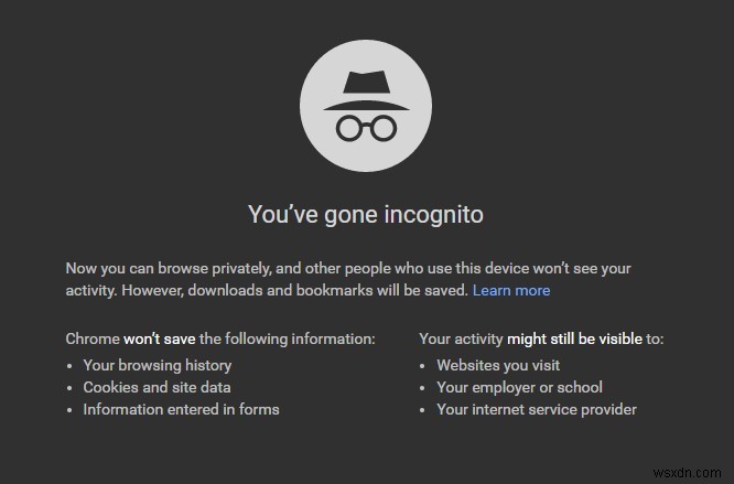 โหมดไม่ระบุตัวตน:ตำนาน