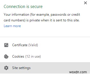 ขั้นตอนในการล้างคุกกี้ Chrome และแคชสำหรับไซต์เดียวเท่านั้น