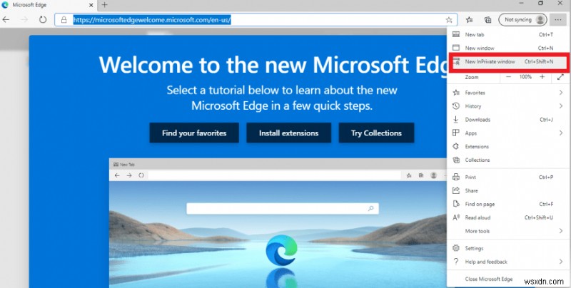 วิธีการใช้ Microsoft Edge การท่องเว็บแบบส่วนตัว – โหมด InPrivate