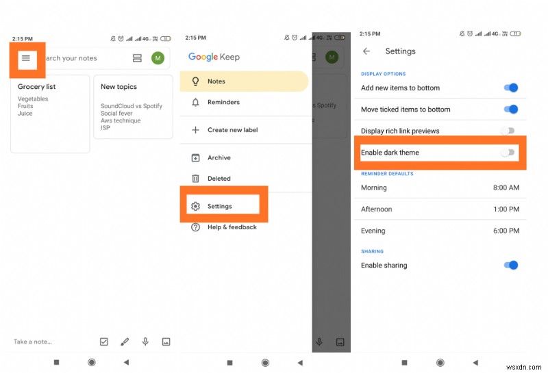 วิธีเปิดใช้งานโหมดมืดใน Google Apps