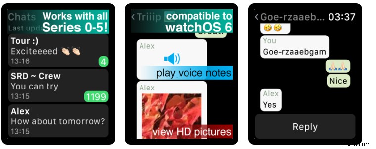 วิธีใช้ WhatsApp บน Apple Watch