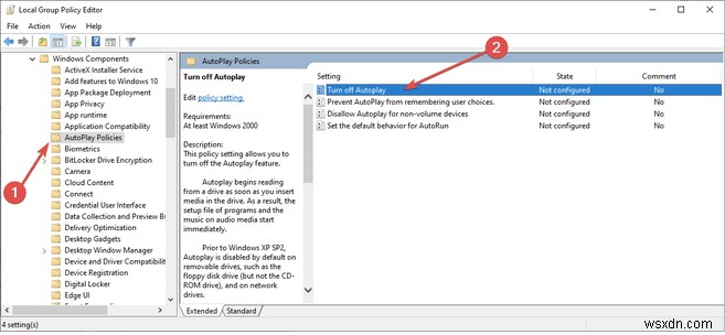 Cách tắt tính năng Autorun trên Windows 10