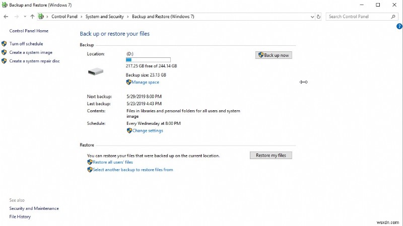 Sao lưu tự động:Cách sao lưu PC Windows 10