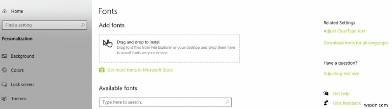 Cách cài đặt phông chữ trong Windows 10