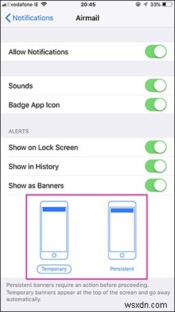 วิธีทำให้การแจ้งเตือนแบนเนอร์ติดแทนที่จะหายไปบน iPhone ของคุณ