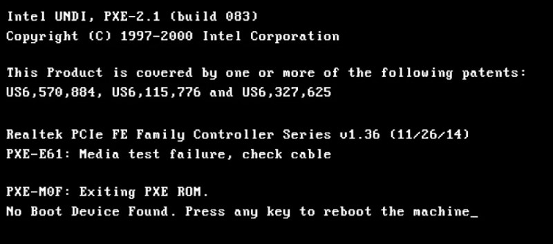 วิธีแก้ไข  PXE-E61:Media Test Failure, Check Cable  Error (คู่มือฉบับปรับปรุงปี 2022)