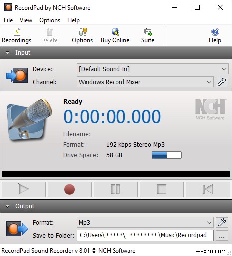 RecordPad – Phần mềm ghi âm tuyệt vời