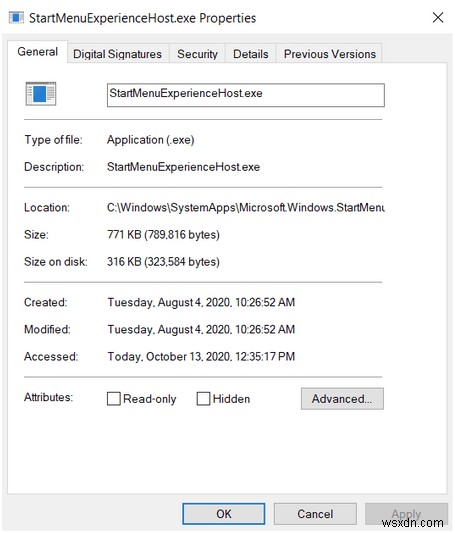 StartMenuExperienceHost.exe ใน Windows 10 คืออะไร และจะปิดการใช้งานได้อย่างไร