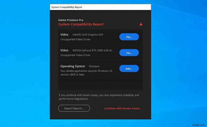 วิธีแก้ไขไดรฟ์วิดีโอ Premiere Pro ที่ไม่รองรับ